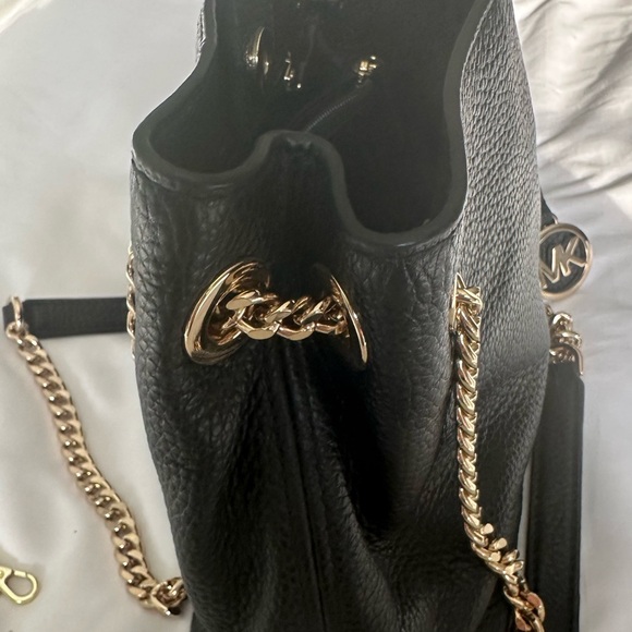 Michael Kors Black mini Shoulder Bag with Gold Accents - Picture 9 of 11